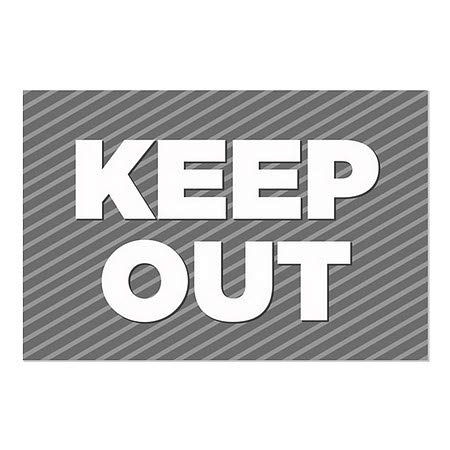 CGSignLab | Keep Outst -Stripes אפור נצמד בחלון | 30 x20